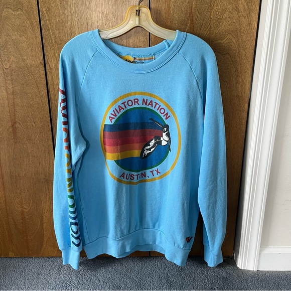RARE Austin TX Aviator Nation Crewneck - Picture 1 of 6